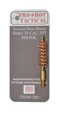 PROSHOT 9MM/.38 CAL./.357 CAL. PISTOL BRUSH FOR TACTICAL PULL THROUGH SYSTEM TB9 - Taurus Savings